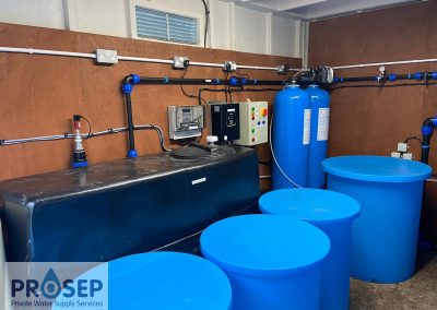 Borehole water treatment for nitrate reduction
