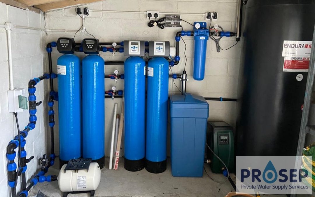 Borehole water filtration to remove iron, Huddersfield