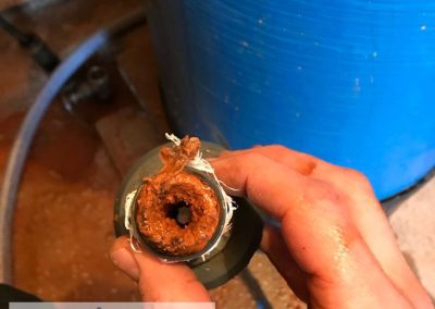 Iron in borehole water. Orange water from Borehole. Lancashire water treatment services